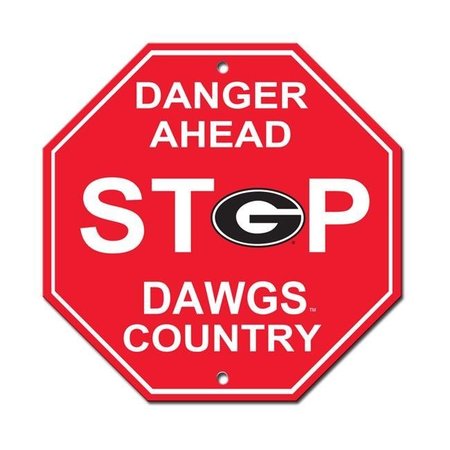 FREMONT DIE CONSUMER PRODUCTS INC Georgia Bulldogs Sign 12x12 Plastic Stop Style Special Order 2324550521